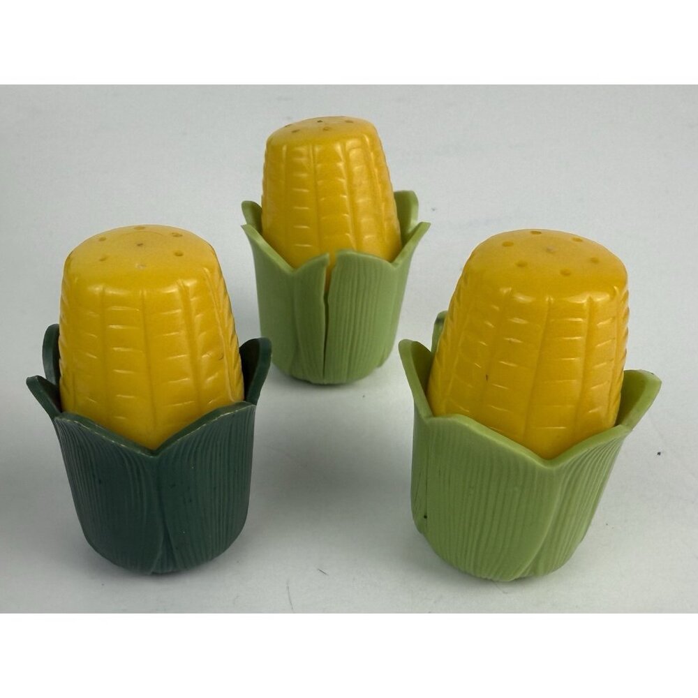 1950's Vintage SERV-RITE CORN SERVERS Set 4 Dishes, 17 Skewers, Salt Pepper USA - Picture 4 of 8